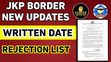 JKP Border Battalion written exam update 2022 | Rejection list