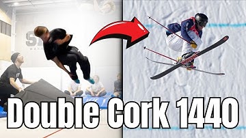 Hoe je een dubbele kurk 1440 maakt | Dub 14-tutorial voor freeskiërs (van trampoline naar sneeuw)