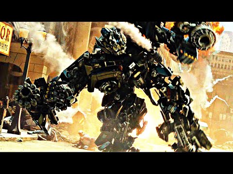 TRANSFORMERS 2007 | Ironhide, Jazz and Ratchet vs Brawl | full HD 4K