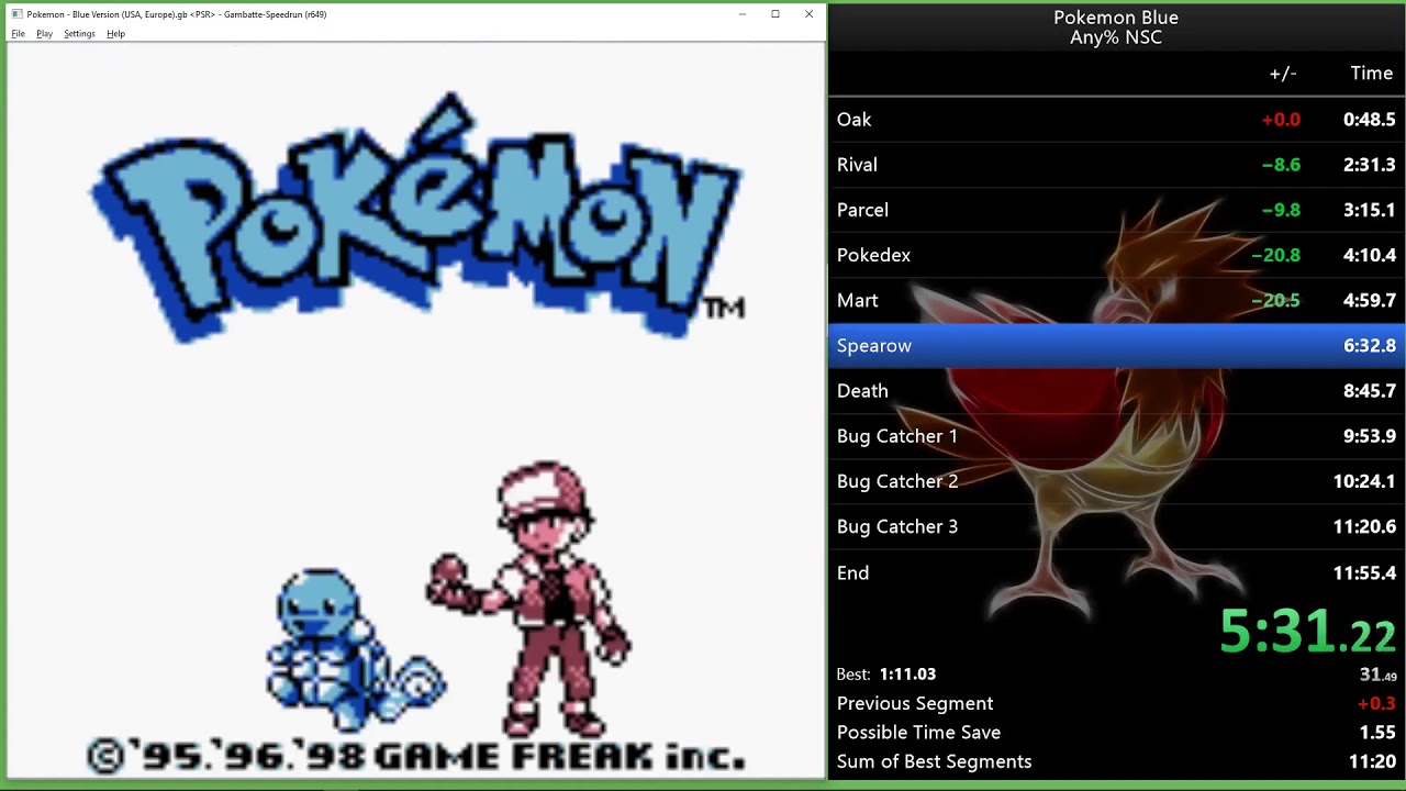 Pokemon World Record Speedrun (Red/Blue 11:33 Current) Reaction