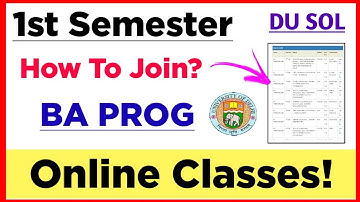 How To Join SOL BA PROG First Semester Online Classes 2022 23 | SOL BA PROG Online Classes Link 2022