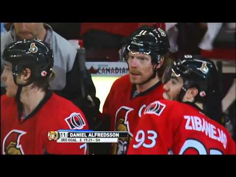 Daniel Alfredsson Shorthanded Goal Pittsburgh Penguins vs Ottawa Senators Playoffs May 19, 2013) NHL