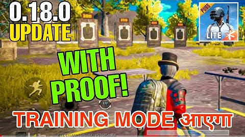 New Training Mode in PUBG Mobile Lite | Now Every one can Practice  New update 0.18.0 Update PUBGML