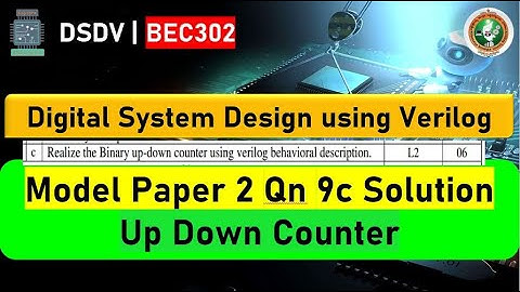 DSDV | Design of Up Down Counter verilog code