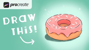 Procreate Step by Step Tutorial - Pink Donut - Digital Art - iPad Illustration for Beginners