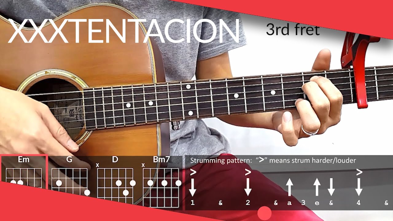 Triumph (XXXTENTACION) Guitar Tutorial Chords, Strumming YouTube