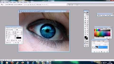 How to change eye colour in photoshop 7