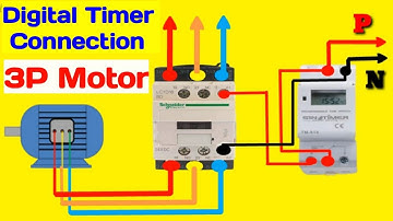 Digital Timer Magnetic Contactor Connection || digital timer connection with contactor