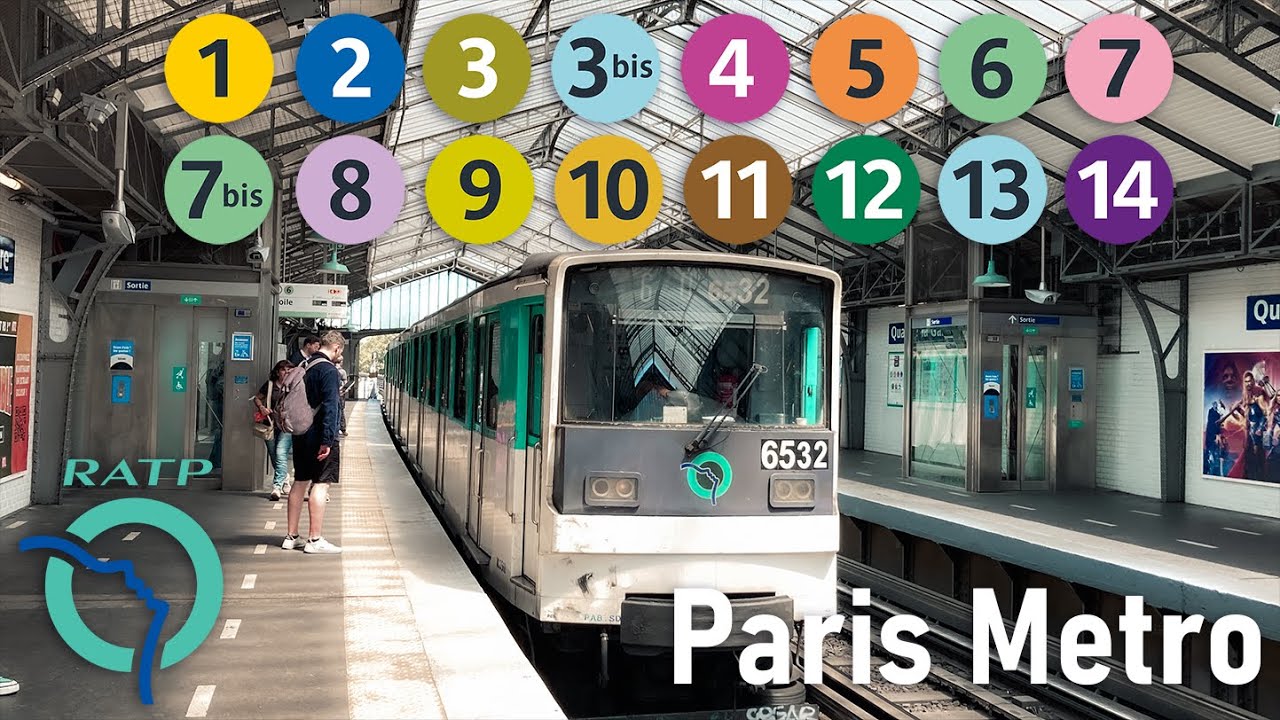 Paris metro all the lines compilation