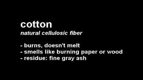 Textile Fibers Burning Test