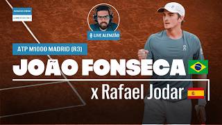 Live Alemzão | JOÃO FONSECA x Rafael Jodar | (ATP M1000 Madri R3) | Sem imagens do jogo