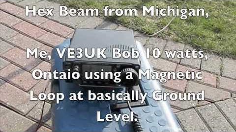 Magnetic Loop Antenna QSO on 17M QRP 10W