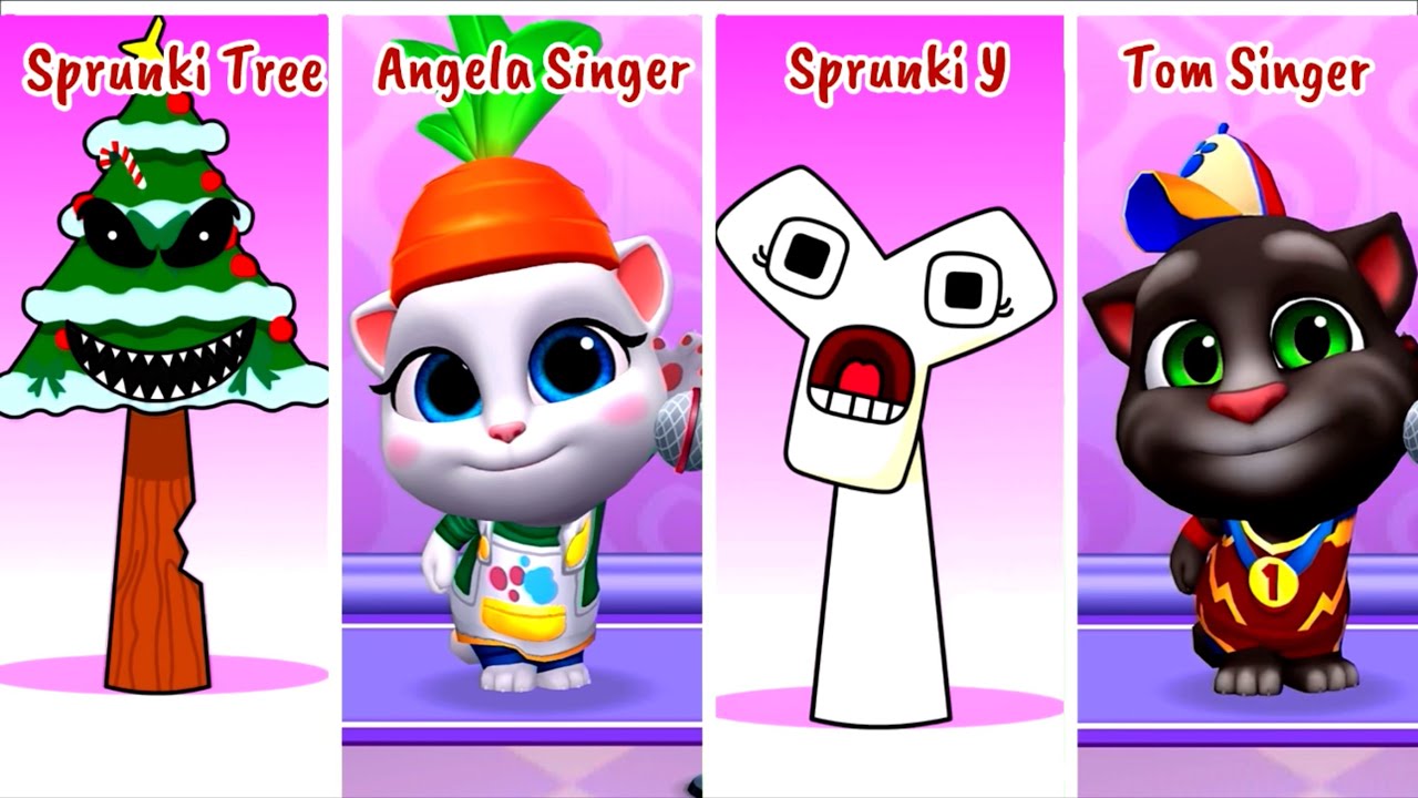 Who Will Prevail: Sprunki Christmas Tree Sprunki Y Vs Angela Tom Singer ? 🫨 | 🤓 Mega Battle 