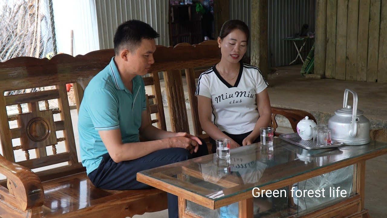 Robert came to visit Mai. Green forest life