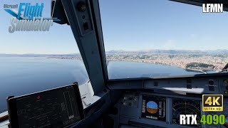 [RTX 4090] TRICKY Visual Approach into Nice Côte d'Azur Airport! | Ultra Realistic MSFS 4K