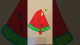 relaxing color drawing water melon relaxing color asmr sound #likes #satisfying #relaxing