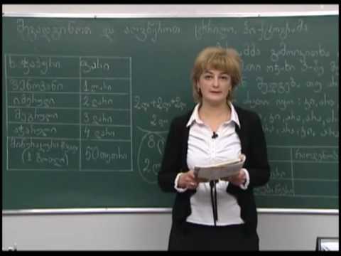 შევადგინოთ და აღვწეროთ ცხრილი. პიქტოგრამა