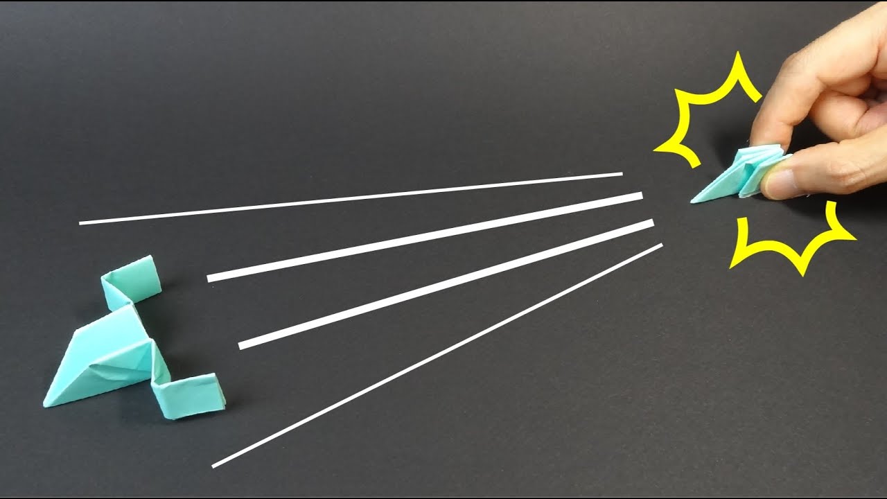 折り紙おもちゃ「ぱっちん宇宙船」Origami Toy 