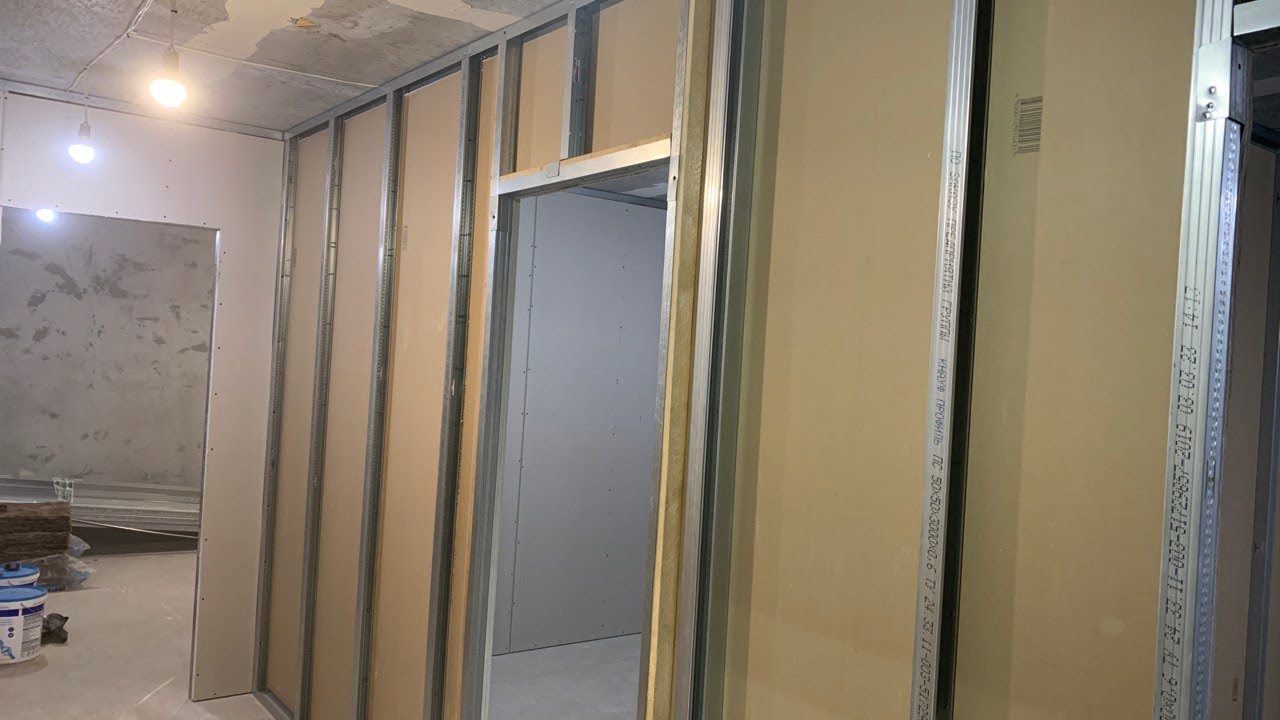 Монтаж перегородок из ГКЛ - YouTube