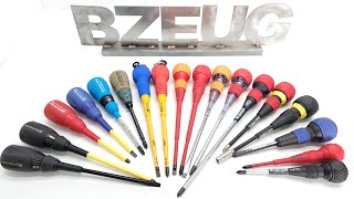 Japanese Ball Grip Style Handle Screwdrivers by VESSEL, ANEX, SUNFLAG and FUJIYA.  Are they JIS?