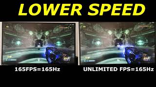 Unlock FPS=165Hz vs 165FPS=165Hz