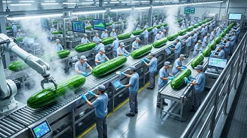 Inside a Giant Cucumber Factory: How the Million-Dollar Processed Veg Market Works – Full Process