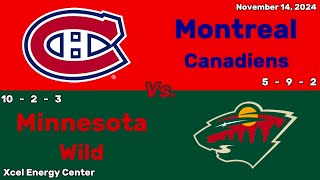 Montreal Canadiens vs Minnesota Wild | November 14, 2024 | All Goals