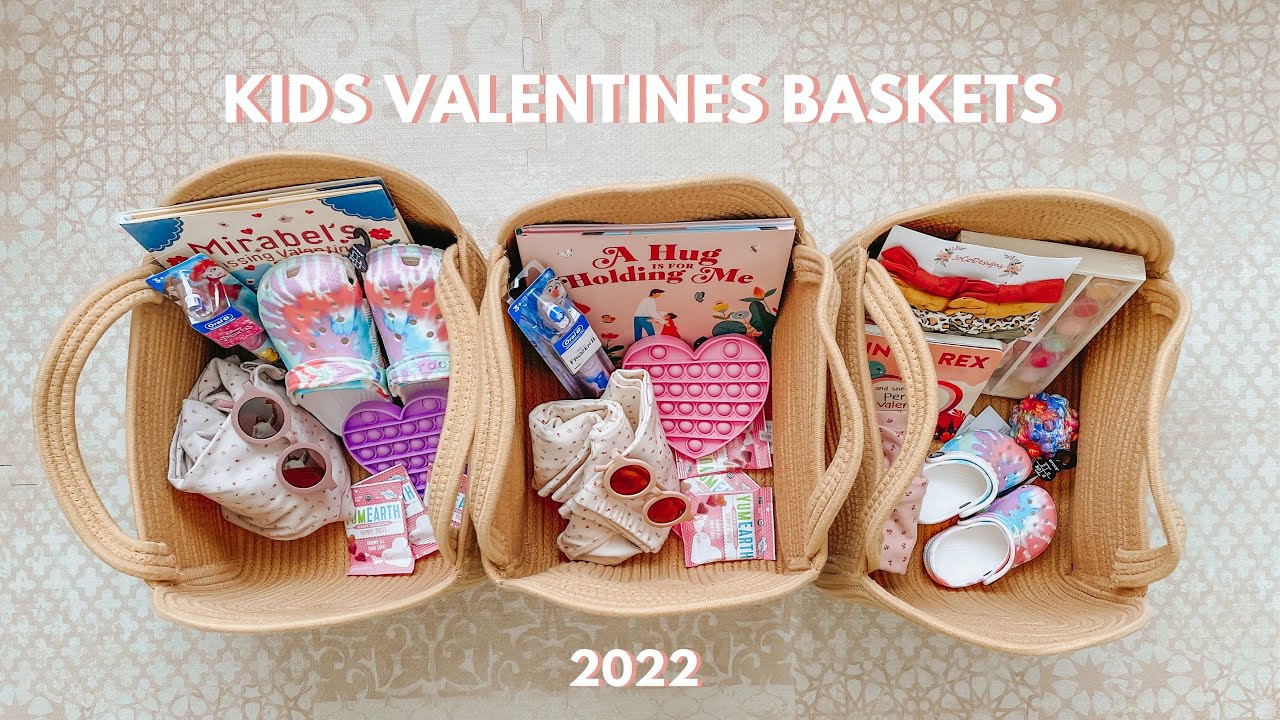 What's In My 3 Kids Valentine's Day Baskets 2022