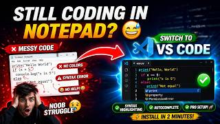 Still Using Notepad for Coding? 😳 BIG Mistake! Switch to VS Code in 2 Minutes 🚀