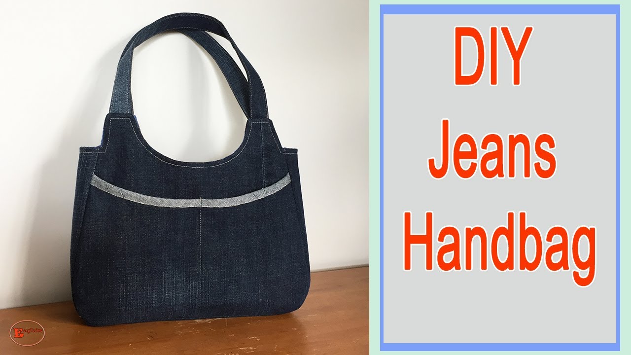 JEANS HANDBAG MAKING AT HOME | JEANS BAG TUTORIAL | RECYCLE JEANS IDEAS ...