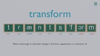 How to pronounce transform 