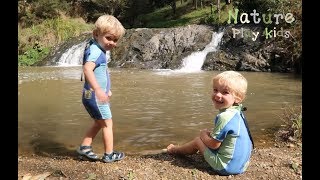 Exploring the Karakariki track and waterfall