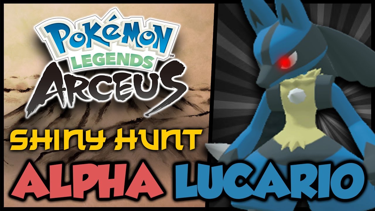 Pokemon Legends: Arceus Shiny Alpha Lucario Max Effort Levels 6IV