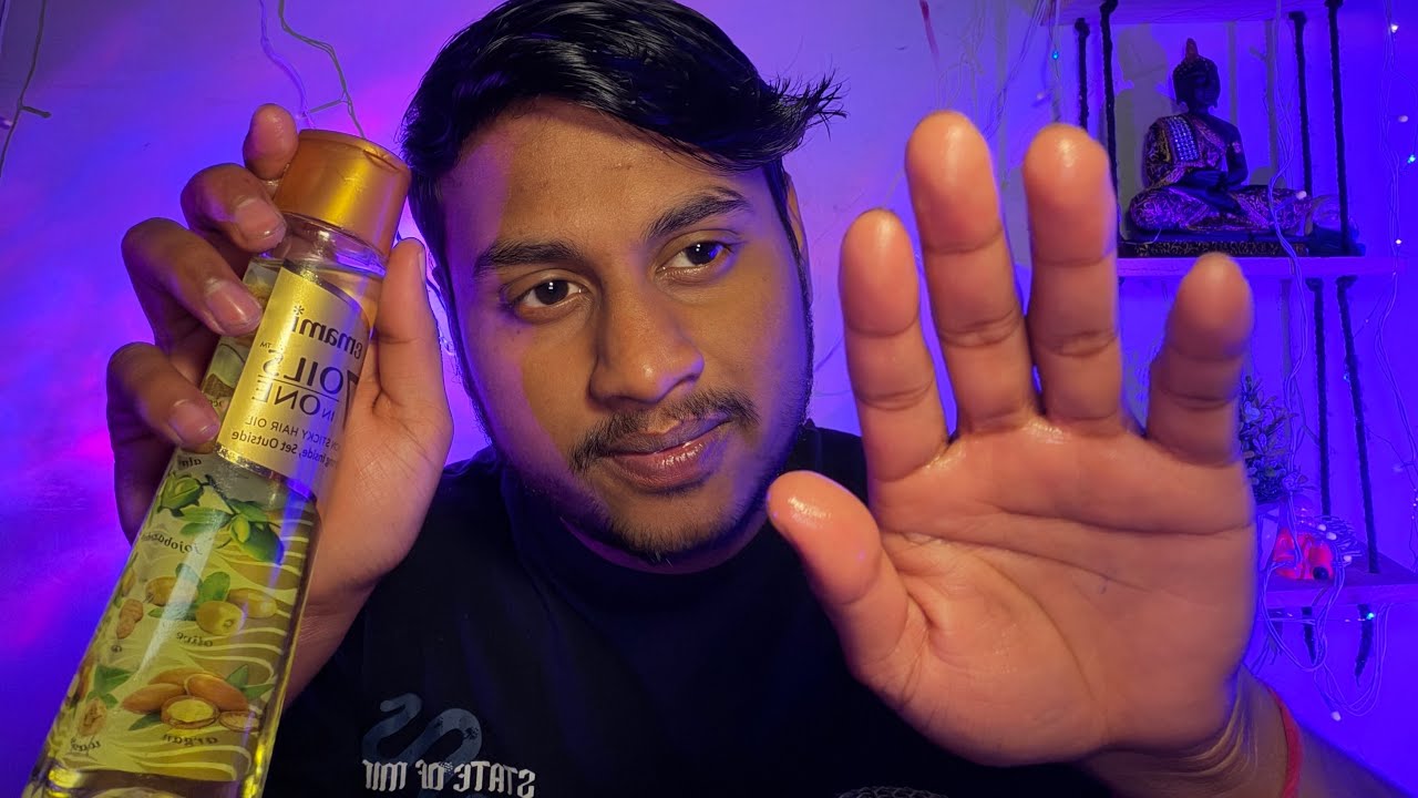 ASMR Hair Oil Massage For Deep Sleep 💆‍♂️💤 Instant Relaxation & Tingles