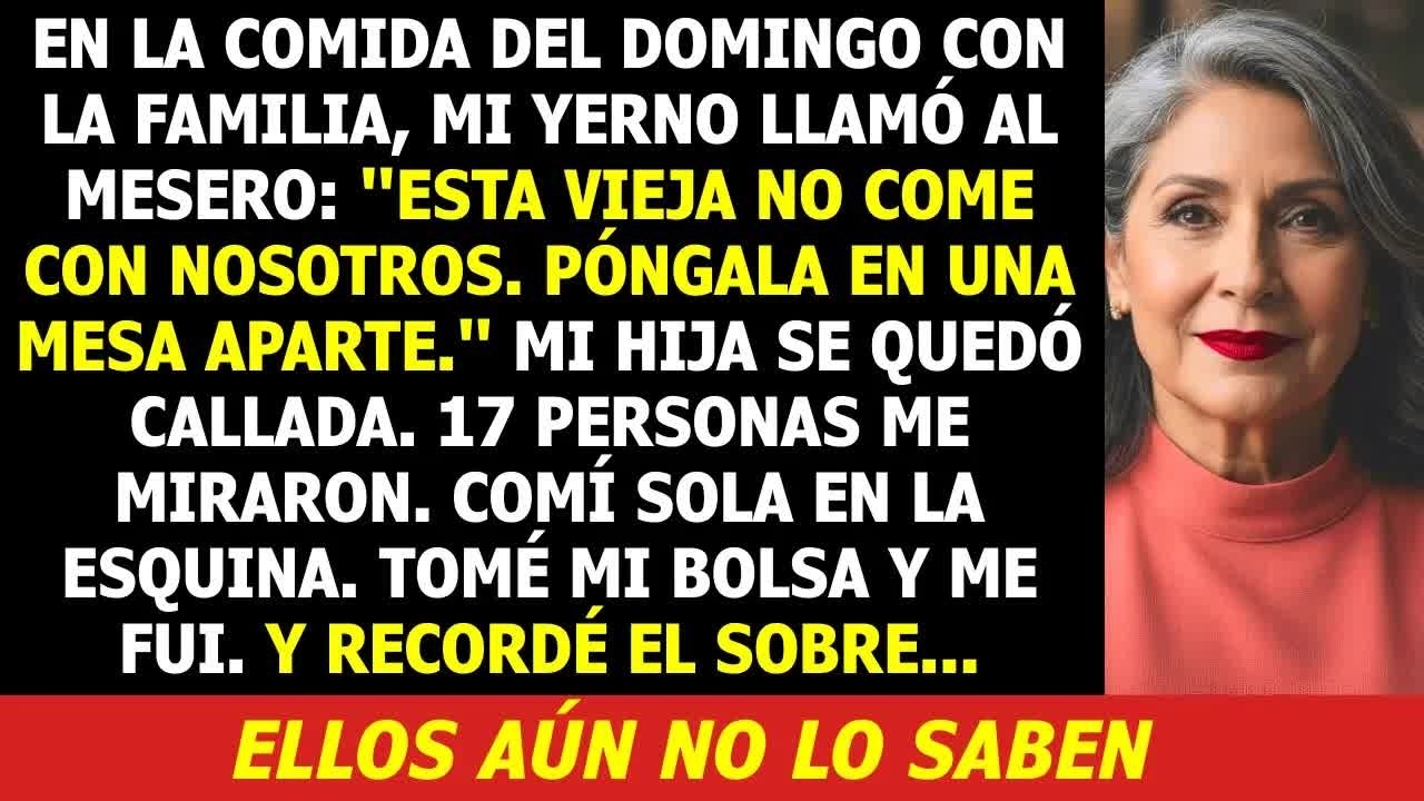 ＂Esa Vieja No Come Con Nosotros ＂ Me Senté Sola  Pero en Mi Bolsa Había un Secreto Que No Imagin