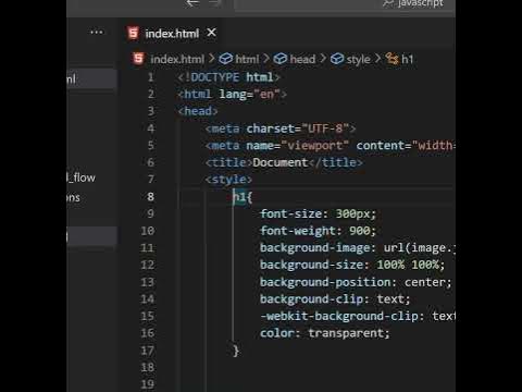 how to give background image in text in html & css - YouTube