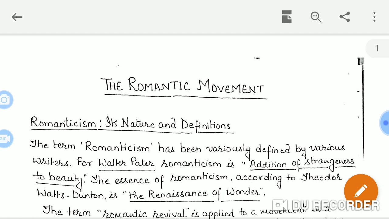 write an essay of romantic poetry