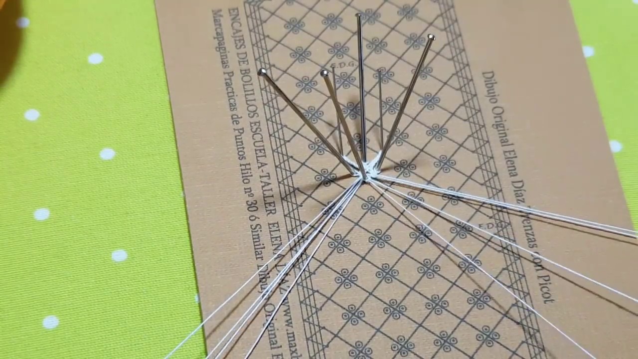 Cruce de Trenzas con 4 Baguitas - Bolillotutorial Raquel M. Adsuar Bolillotuber