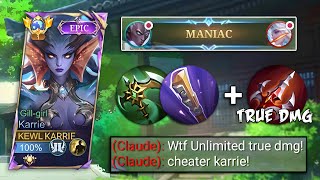 KARRIE USERS, TRY ABUSING THIS NEW MULTIPLE TRUE DAMAGE BUILD!🔥 KARRIE BEST BUILD 2024 (MUST TRY)