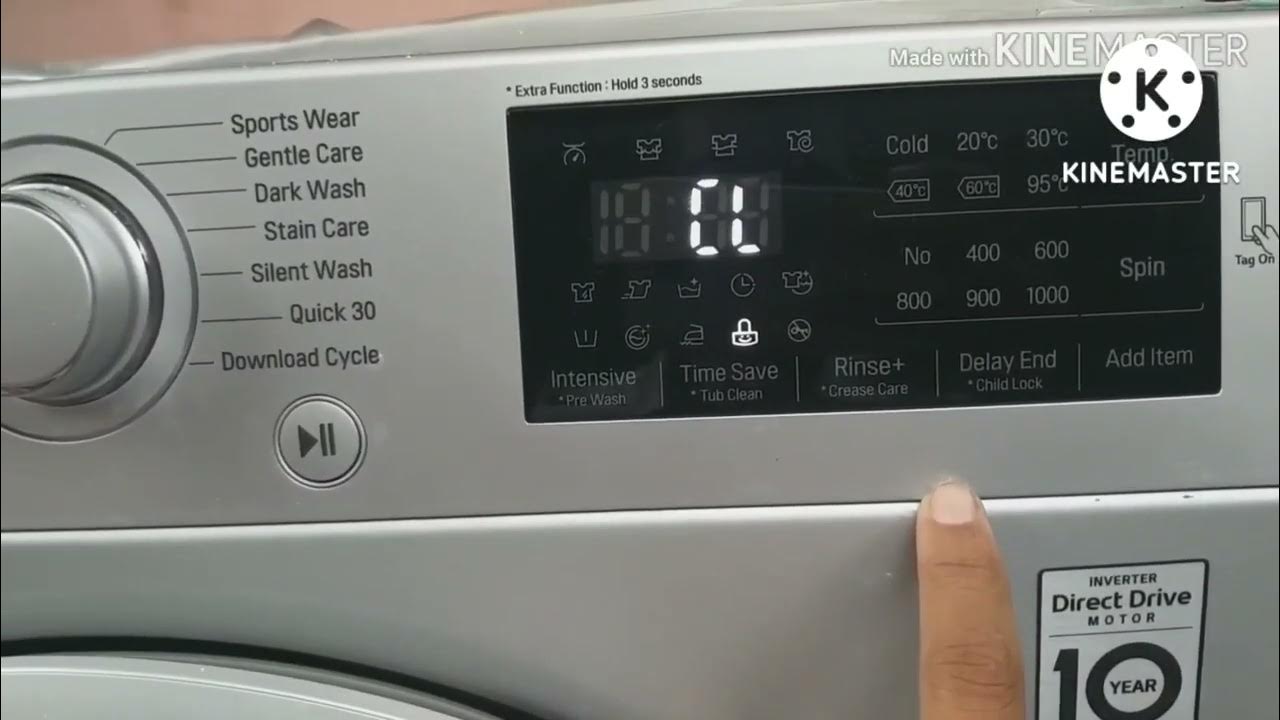 LG FRONT LOAD STEAM WASHER CHILD LOCK ACTIVATION YouTube