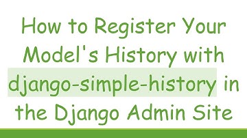 How to Register Your Model