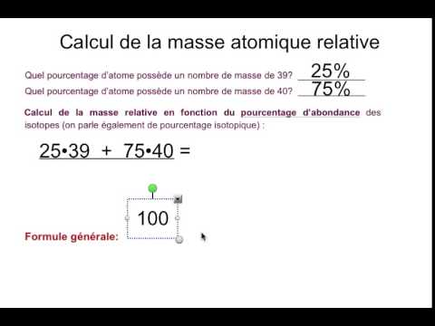 calcul des masses