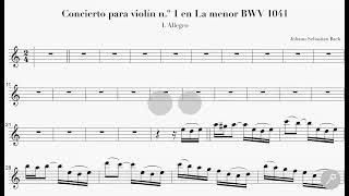 Bach Violin Concerto n.1 lam,  Mvt1 ORCHESTRAL ACCOMPANIMENT