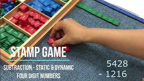 [VMI] Math - Stamp Game- Subtraction - Montessori