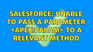 Salesforce: Unable to pass a parameter ＜apex:param＞ to a relevant method (2 Solutions!!)
