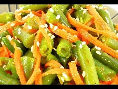 ЭТО НЕВЕРОЯТНО ВКУСНО//СТРУЧКОВАЯ ФАСОЛЬ ПО-КОРЕЙСКИ!