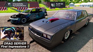JDM vs Muscle FIRST IMPRESSIONS Realistic Drag Racing SERVER BeamNG Online!! screenshot 2