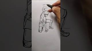 hinata shouyou speed drawing #shorts #drawing #anime