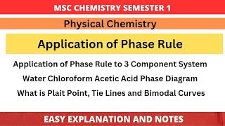 Application of Phase Rule to 3-Component System | Water, Chloroform, and Acetic Acid Phase Diagra...