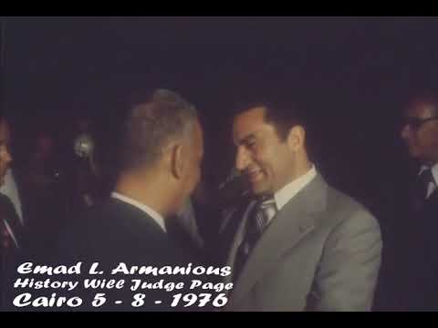 نائب الرئيس حسني مبارك في القاهرة أثناء استقباله للرئيس الموريتاني المختار ولد داداه في 5 8 1976
